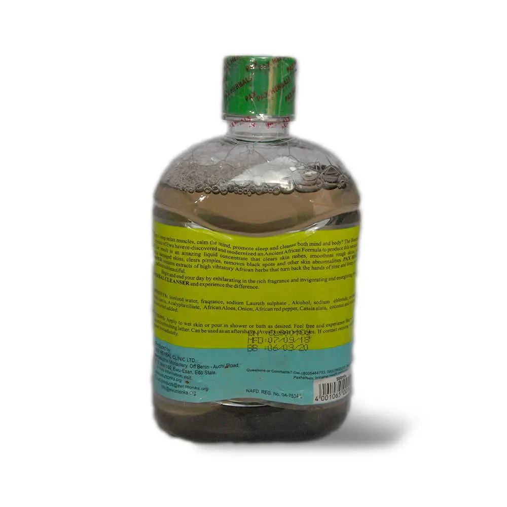 Paxherbals Cleanser product Image back view