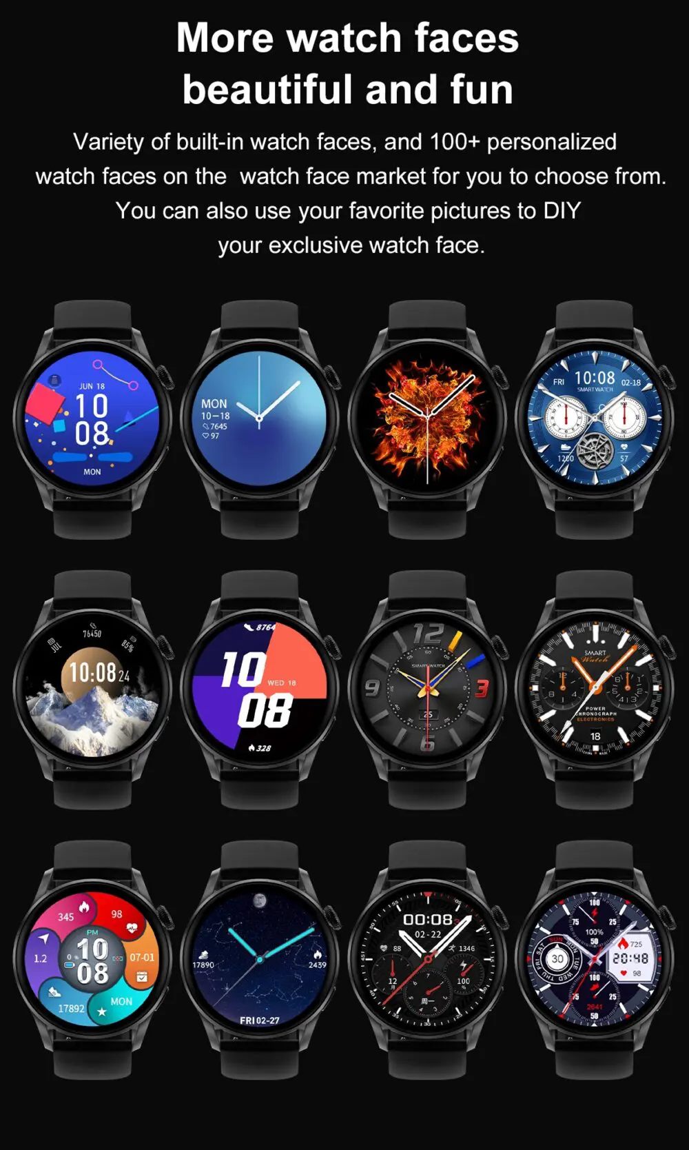 SANLEPUS 2021 NEW Wireless Charging Smart Watch Women Men Smartwatch Fitness Bracelet IP68 Waterproof For Android Apple Huawei 3